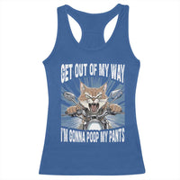 Funny Meme Racerback Tank Top Get Out of My Way Gonna Poop My Pants