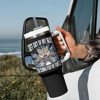 Funny Meme Tumbler With Handle Get Out of My Way Gonna Poop My Pants