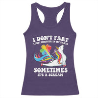 Funny I Don't Fart I Whisper In My Pants Racerback Tank Top