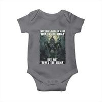 Funny Meme Wolf Alpha Baby Onesie Everyone Always Asks What's The Sigma But Not How's The Sigma