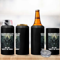 Funny Meme Wolf Alpha 4 in 1 Can Cooler Tumbler Everyone Always Asks What's The Sigma But Not How's The Sigma