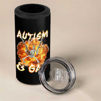 Funny Skeleton Meme 4 in 1 Can Cooler Tumbler Autistic and Gay