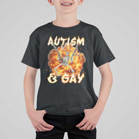 Funny Skeleton Meme T Shirt For Kid Autistic and Gay