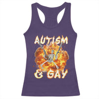 Funny Skeleton Meme Racerback Tank Top Autistic and Gay