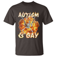 Funny Skeleton Meme T Shirt Autistic and Gay