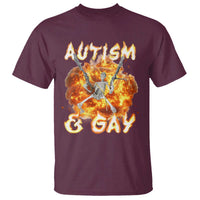 Funny Skeleton Meme T Shirt Autistic and Gay
