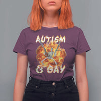 Funny Skeleton Meme T Shirt For Women Autistic and Gay