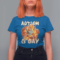 Funny Skeleton Meme T Shirt For Women Autistic and Gay