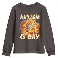 Funny Skeleton Meme Youth Sweatshirt Autistic and Gay