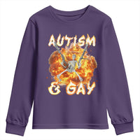 Funny Skeleton Meme Youth Sweatshirt Autistic and Gay