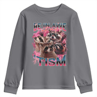 Funny Meme Autistic Raccoon Youth Sweatshirt Be In Awe Of My 'Tism