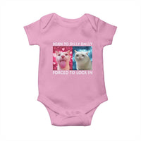Funny Cat Meme Baby Onesie Born To Dilly Dally Forced To Lock In
