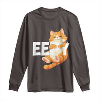 Funny Cat Meme Long Sleeve Shirt Eepy Cat Silly Sleepy Cat