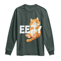 Funny Cat Meme Long Sleeve Shirt Eepy Cat Silly Sleepy Cat
