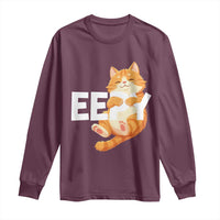 Funny Cat Meme Long Sleeve Shirt Eepy Cat Silly Sleepy Cat