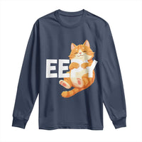 Funny Cat Meme Long Sleeve Shirt Eepy Cat Silly Sleepy Cat