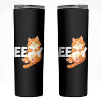 Funny Cat Meme Skinny Tumbler Eepy Cat Silly Sleepy Cat