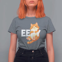 Funny Cat Meme T Shirt For Women Eepy Cat Silly Sleepy Cat