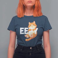 Funny Cat Meme T Shirt For Women Eepy Cat Silly Sleepy Cat