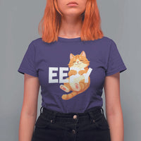 Funny Cat Meme T Shirt For Women Eepy Cat Silly Sleepy Cat
