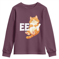 Funny Cat Meme Youth Sweatshirt Eepy Cat Silly Sleepy Cat