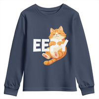 Funny Cat Meme Youth Sweatshirt Eepy Cat Silly Sleepy Cat