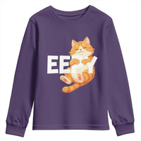Funny Cat Meme Youth Sweatshirt Eepy Cat Silly Sleepy Cat