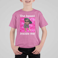 Funny Cat Meme T Shirt For Kid The Beast Inside Me