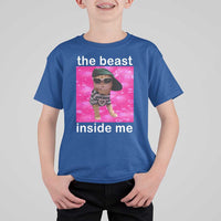 Funny Cat Meme T Shirt For Kid The Beast Inside Me