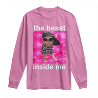Funny Cat Meme Long Sleeve Shirt The Beast Inside Me