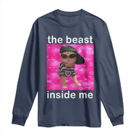 Funny Cat Meme Long Sleeve Shirt The Beast Inside Me
