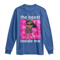 Funny Cat Meme Long Sleeve Shirt The Beast Inside Me