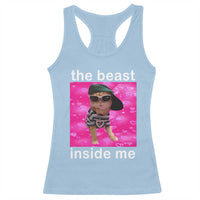 Funny Cat Meme Racerback Tank Top The Beast Inside Me