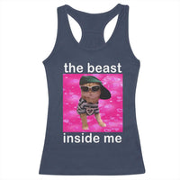 Funny Cat Meme Racerback Tank Top The Beast Inside Me