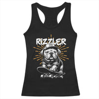Funny Meme Rizzler Dog Racerback Tank Top