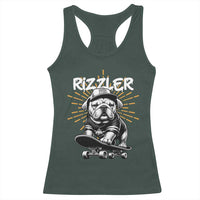 Funny Meme Rizzler Dog Racerback Tank Top