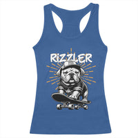 Funny Meme Rizzler Dog Racerback Tank Top
