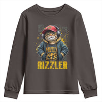 Funny Meme Rizzler Cat Youth Sweatshirt