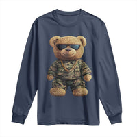 Camo Hip Hop Teddy Bear Long Sleeve Shirt Camouflage Gangsta Streetwear