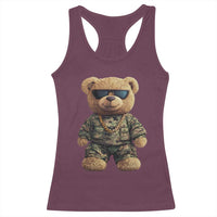 Camo Hip Hop Teddy Bear Racerback Tank Top Camouflage Gangsta Streetwear