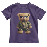 Camo Hip Hop Teddy Bear Toddler T Shirt Camouflage Gangsta Streetwear