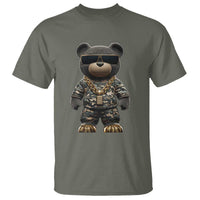 Hip Hop Teddy Bear T Shirt Camouflage Gangsta Streetwear