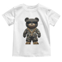 Hip Hop Teddy Bear Toddler T Shirt Camouflage Gangsta Streetwear