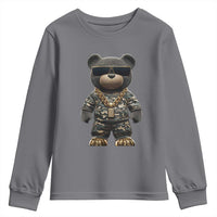 Hip Hop Teddy Bear Youth Sweatshirt Camouflage Gangsta Streetwear