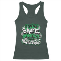 Funny Sneaker Lover Racerback Tank Top I Make Shoe Contact Before Eye Contact