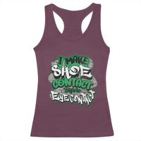 Funny Sneaker Lover Racerback Tank Top I Make Shoe Contact Before Eye Contact