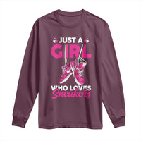 Just A Girl Who Loves Sneakers Long Sleeve Shirt