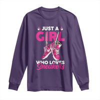 Just A Girl Who Loves Sneakers Long Sleeve Shirt