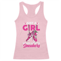 Just A Girl Who Loves Sneakers Racerback Tank Top