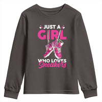 Just A Girl Who Loves Sneakers Youth Sweatshirt